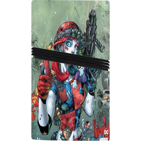 DC Comics Harley Quinn Little Black Book Cover#47 New 52 Art by Jim Lee PS5 Pro Console Skin